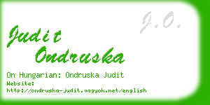 judit ondruska business card